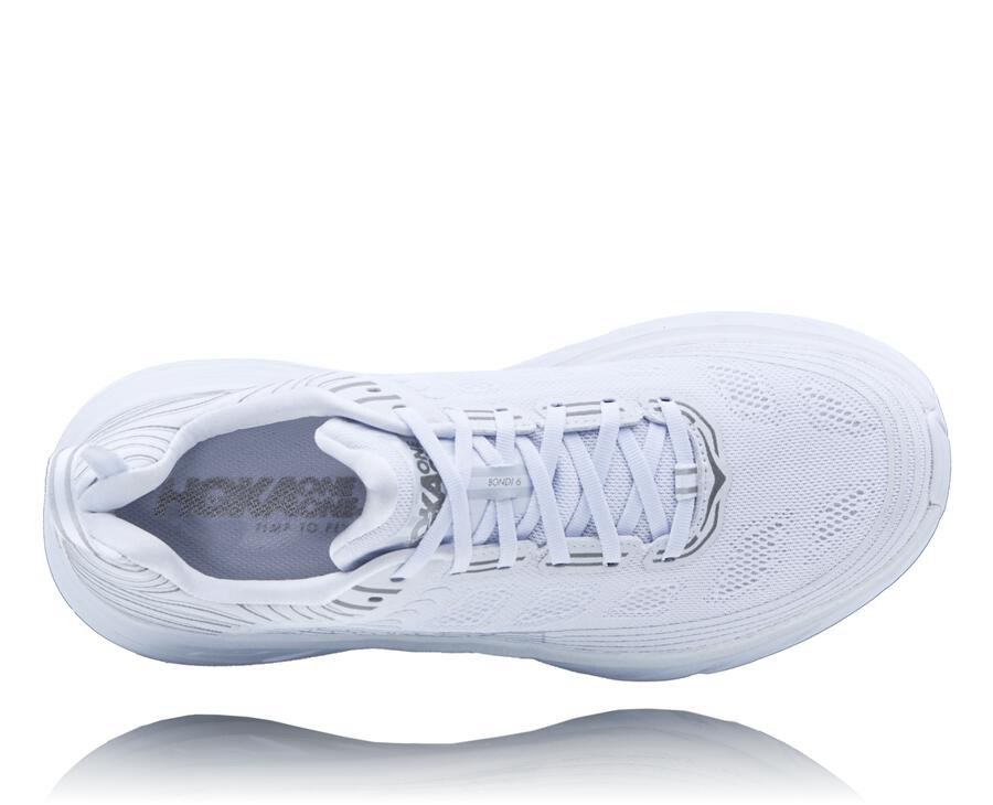 Hoka Australia One One Bondi 6 - Mens Running Shoes White - NQAVH-1469